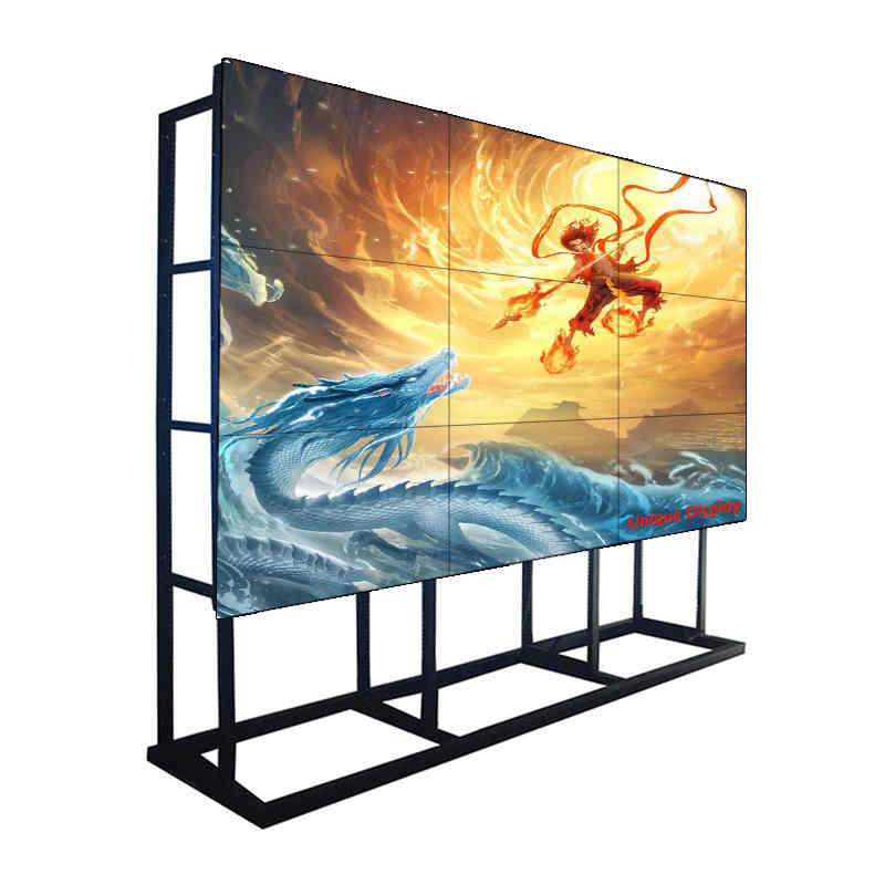 55-calowa ramka 3,5 mm 700 Nit Ściany wideo LCD System Monitor Wyświetlacz z panelem LG dla centrum dowodzenia, centrum handlowego, sterowni Chain Store
