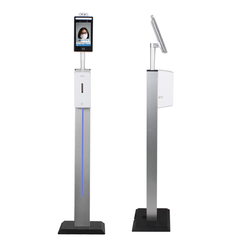 2020 Najnowszy kształt 8-calowy kiosk do pomiaru temperatury ciała z termometrem do rozpoznawania twarzy